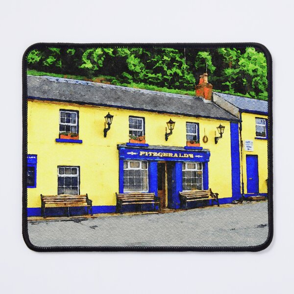 Item preview, Watercolor representation of a colorful pub in Avoca, County Wicklow, Ireland designed and sold by GestaltImagery.