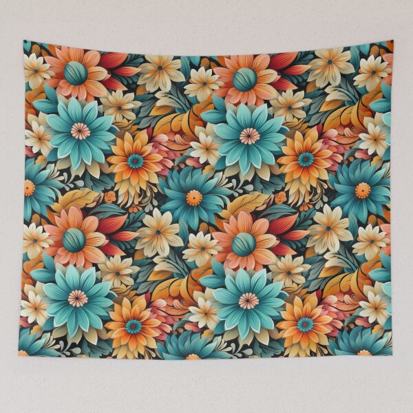 Item preview, Colorful groovy boho paint seamless pattern designed and sold by MiraCleAI.