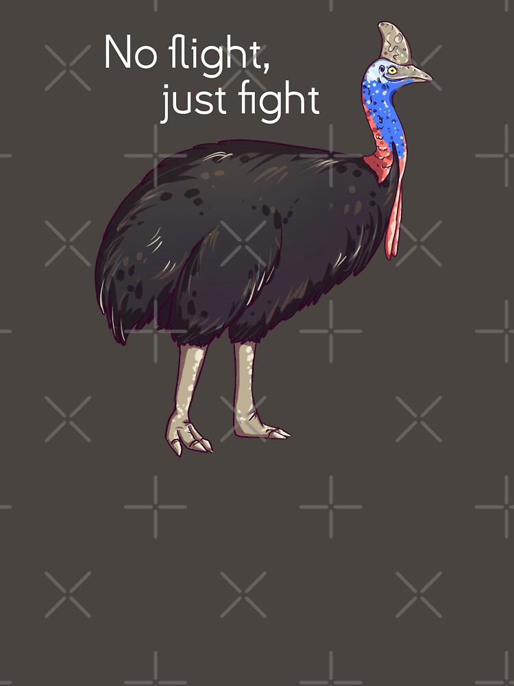 Thumbnail 7 of 7, Classic T-Shirt, Cassowary - No flight, just fight designed and sold by BeeHappyShop.