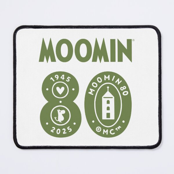 Artikelvorschau, Mumin 80. Jahrestag 1945-2025 Großes Textlogo entworfen und verkauft von MoominStore.