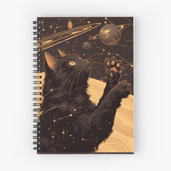 Item preview, Celestial black kitty cat designed and sold by MendaciousMina.