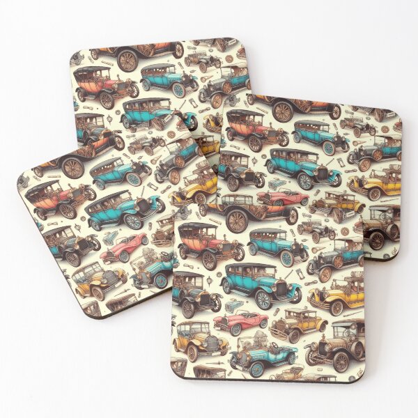 Item preview, Car Pattern Vintage Old Classic  designed and sold by AvasMillswork.