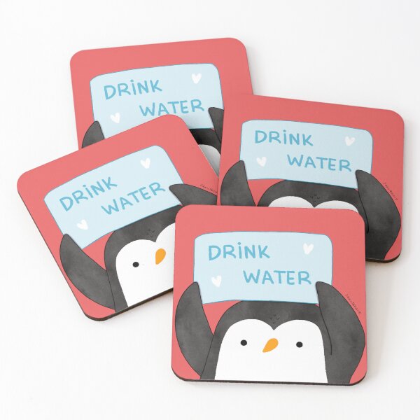 Item preview, Drink water Penguin designed and sold by thepenguinsfamily.