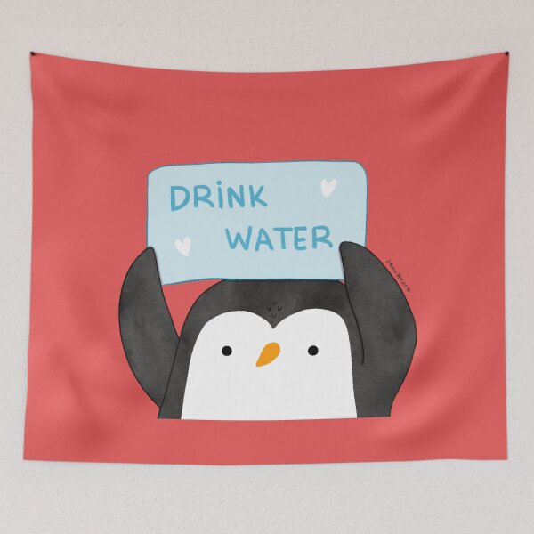 Item preview, Drink water Penguin designed and sold by thepenguinsfamily.