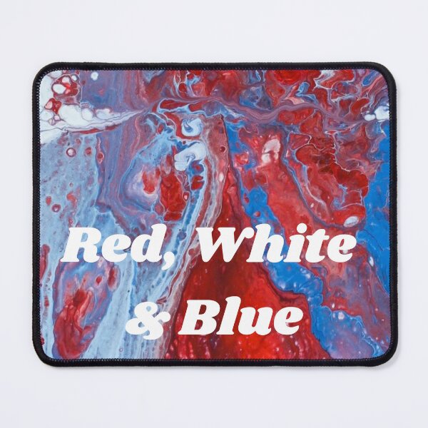 Item preview, Red, White & Blue - Flow Art / Pour Painting - jdp-04-0008 designed and sold by ANomadDesigns.