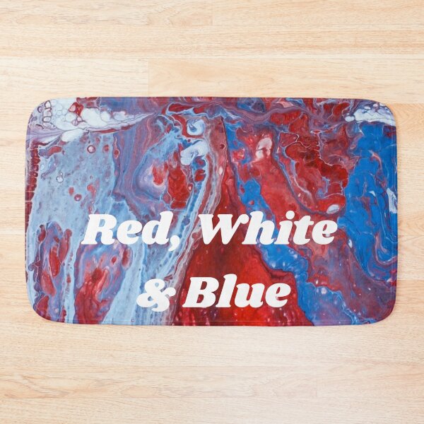 Item preview, Red, White & Blue - Flow Art / Pour Painting - jdp-04-0008 designed and sold by ANomadDesigns.
