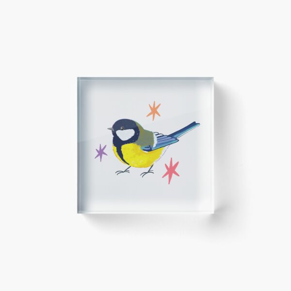 Item preview, Cute Great Tit Bird Illustration – Whimsical Nature Art designed and sold by YaraCuteArt.