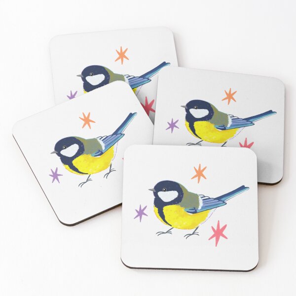 Item preview, Cute Great Tit Bird Illustration – Whimsical Nature Art designed and sold by YaraCuteArt.