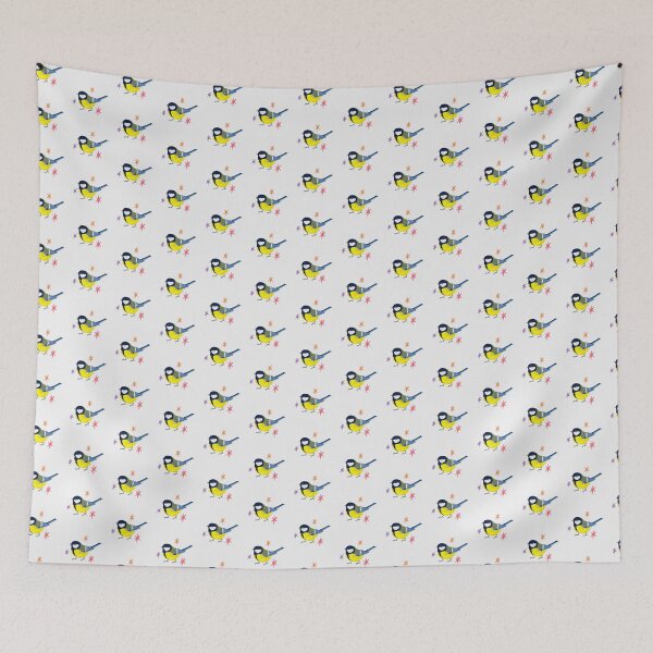 Item preview, Cute Great Tit Bird Illustration – Whimsical Nature Art designed and sold by YaraCuteArt.