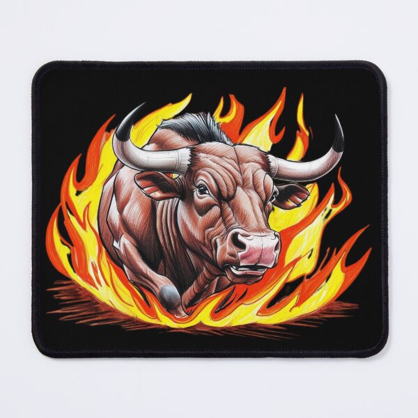 Item preview, Bull Fire Fiery Bull Flames Boss designed and sold by Design_Your_Day.