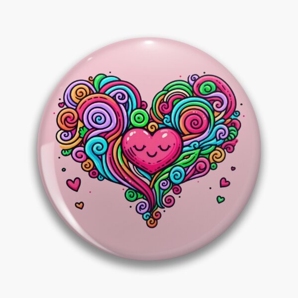 Item preview, Cute Pink Heart Colorful Doodle designed and sold by theflandonian.