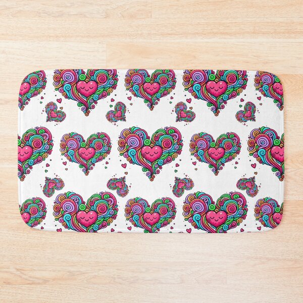 Item preview, Cute Pink Heart Colorful Doodle designed and sold by theflandonian.