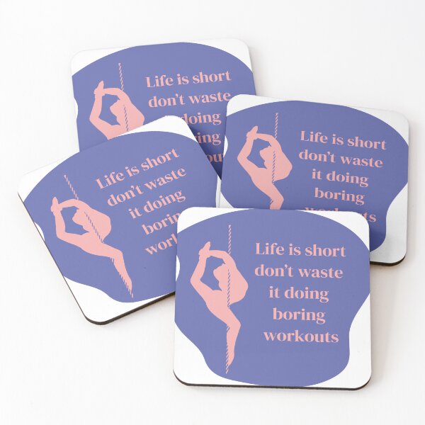 Item preview, Pole dance stickers "life is short, don't waste it doing boring workouts" designed and sold by MarieBlly.