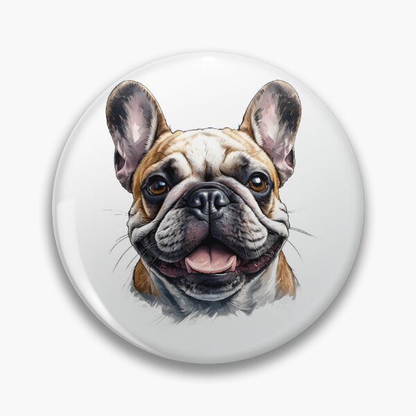 Item preview, happy french bulldog head designed and sold by Metaverse8.