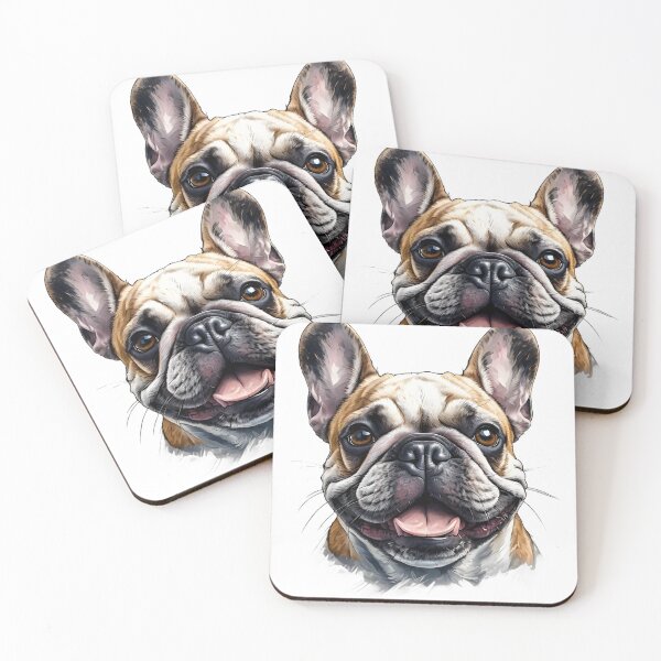 Item preview, happy french bulldog head designed and sold by Metaverse8.