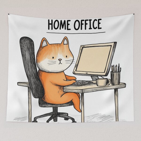 Item preview, Home Office Cat designed and sold by Rtymer.