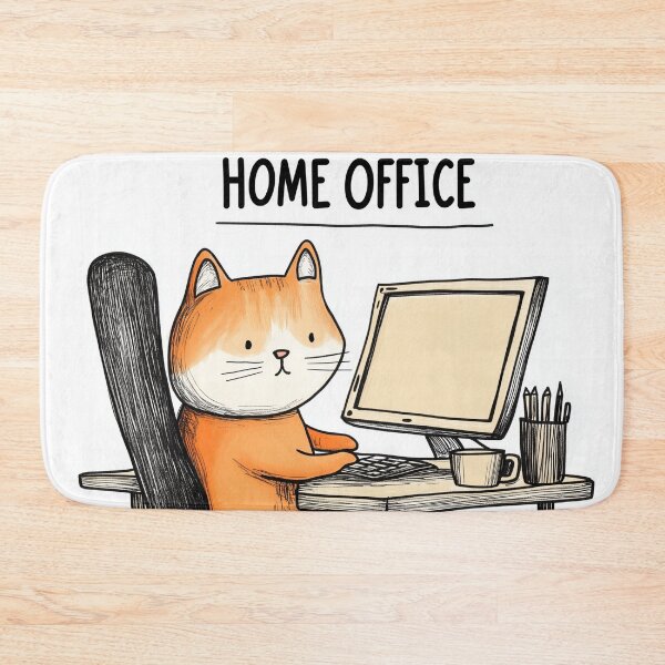 Item preview, Home Office Cat designed and sold by Rtymer.