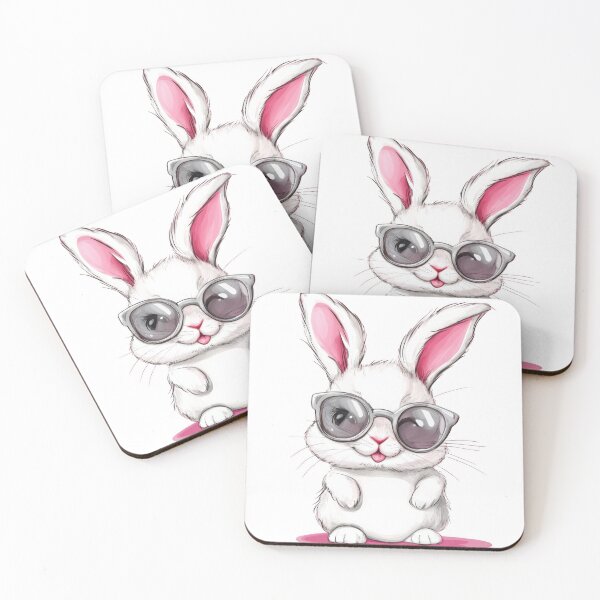 Item preview, A cute rabbit wearing stylish sunglasses, playfully sticking out its tongue. designed and sold by DedeeArtthai.