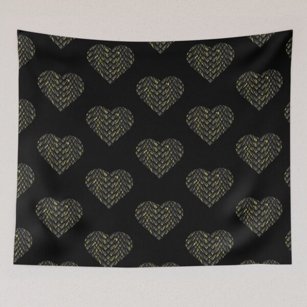 Item preview, Corazón de dragón negro y dorado designed and sold by River Graphic Design.