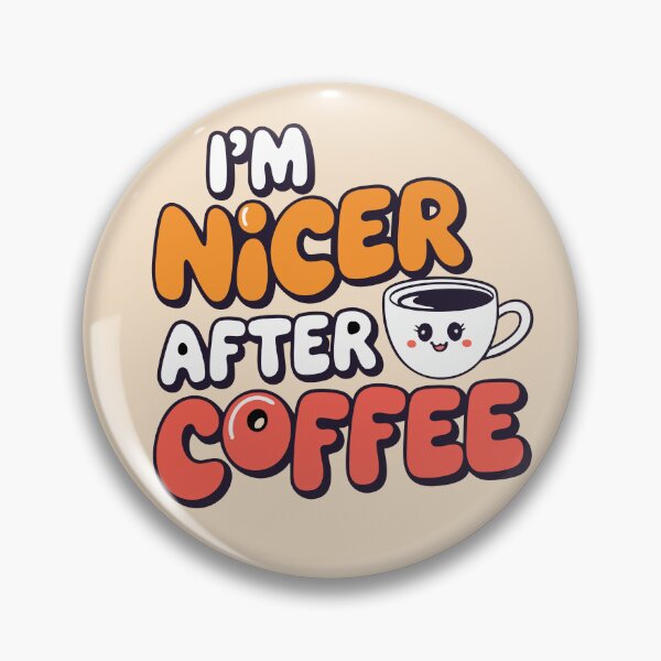 Aperçu de l'œuvre Je suis plus gentil après le café – Drôle de grincheux matinal amateur de café créée et vendue par emmjott.
