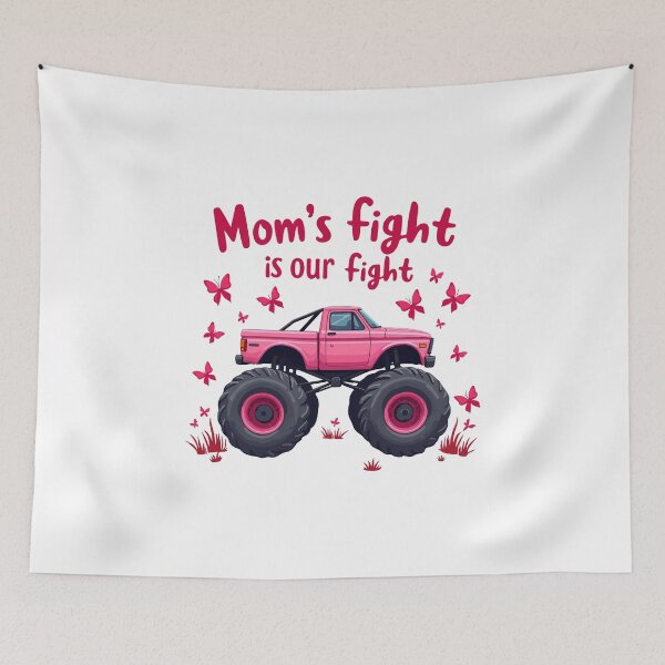 Item preview, Mom’s Fight Is Our Fight - Breast Cancer Awareness designed and sold by HandicraftArt.