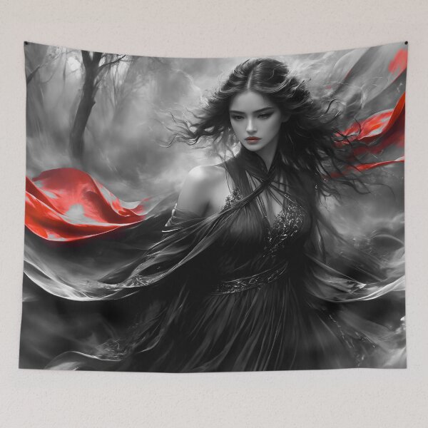 Item preview, Red Flags 4 bw designed and sold by deep-sea-birds.