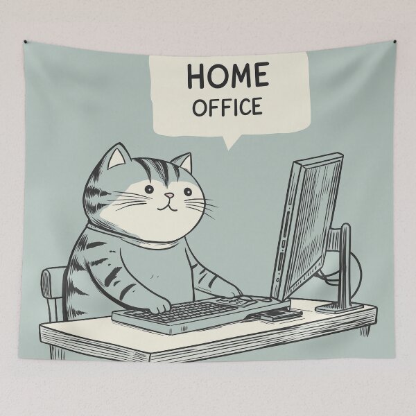 Item preview, Home Office Cat designed and sold by Rtymer.