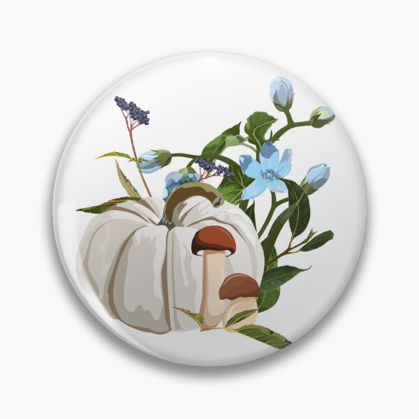 Item preview, Autumn composition. Beautiful flowers, herbs, mushrooms and white pumpkin. designed and sold by MatyKotiv.