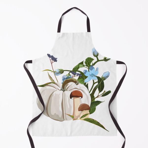 Item preview, Autumn composition. Beautiful flowers, herbs, mushrooms and white pumpkin. designed and sold by MatyKotiv.