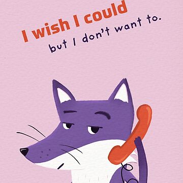 Artwork thumbnail, I wish I could but I don't want to with Purple Fox for introverts by ItsPurpleFox