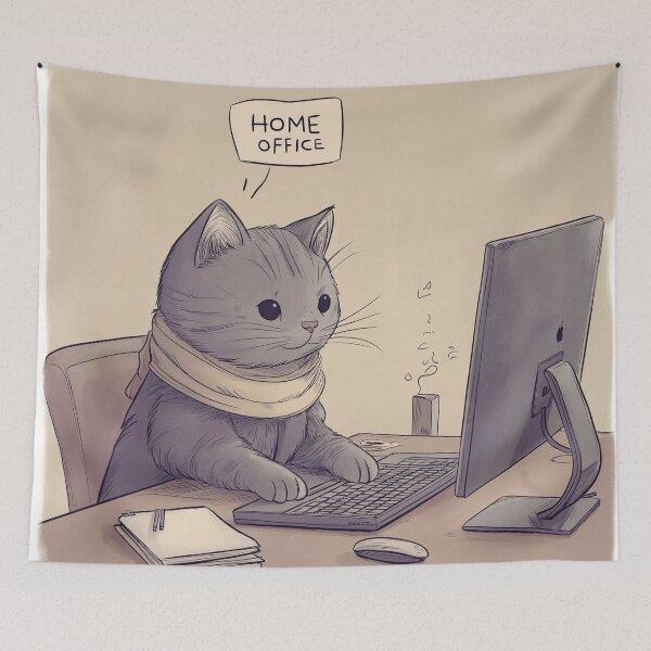 Item preview, Home Office Cat designed and sold by Rtymer.