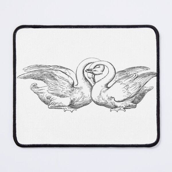 Item preview, Swan Illustration, Two Swans with Necks Intertwined designed and sold by HawthorneFlame.