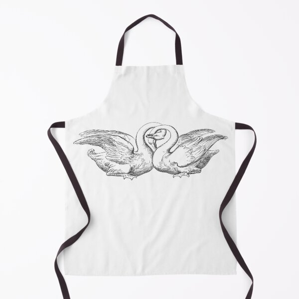 Item preview, Swan Illustration, Two Swans with Necks Intertwined designed and sold by HawthorneFlame.