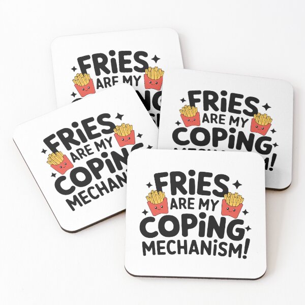 Item preview, Fries Are My Coping Mechanism! Funny Food Puns designed and sold by PMCreative.