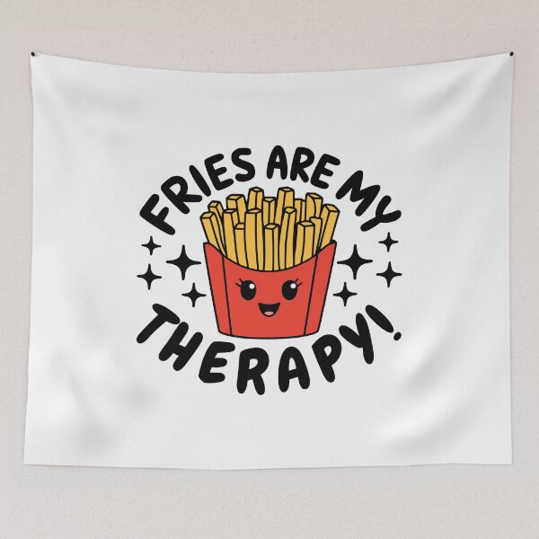 Item preview, Fries Are My Therapy! Funny Food Puns designed and sold by PMCreative.