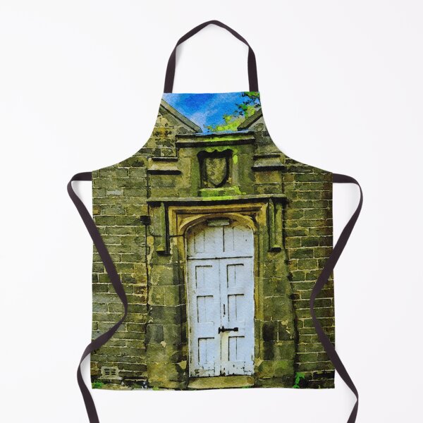 Item preview, Charming watercolor of historic door in Chester, England with rustic bricks designed and sold by GestaltImagery.
