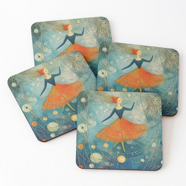 Item preview, Dancing Girl. Whimsical artistic illustration. designed and sold by Shoot-The-Moon.