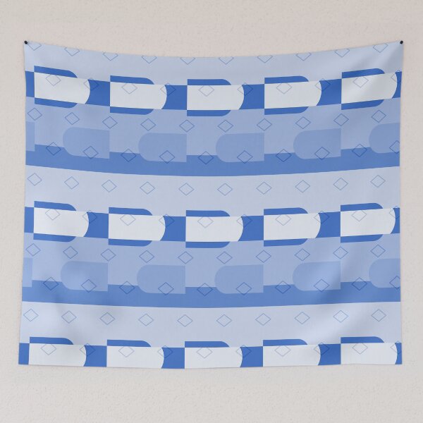 Item preview, Blue Geometric Industrial Patterned Stripe  designed and sold by Sharon Schwalbe.
