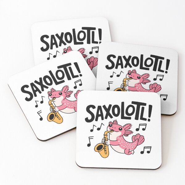 Item preview, Saxolotl! Funny Axolotl Jazz Music Puns designed and sold by PMCreative.
