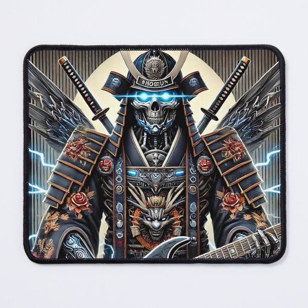 Item preview, Cyber Shogun Rockbot – The Ultimate Warrior of Power and Rebellion designed and sold by NeonBot_Shop.