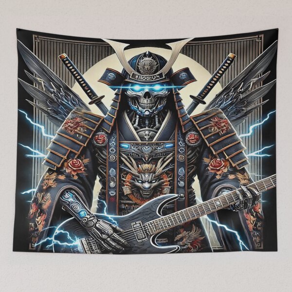 Item preview, Cyber Shogun Rockbot – The Ultimate Warrior of Power and Rebellion designed and sold by NeonBot_Shop.