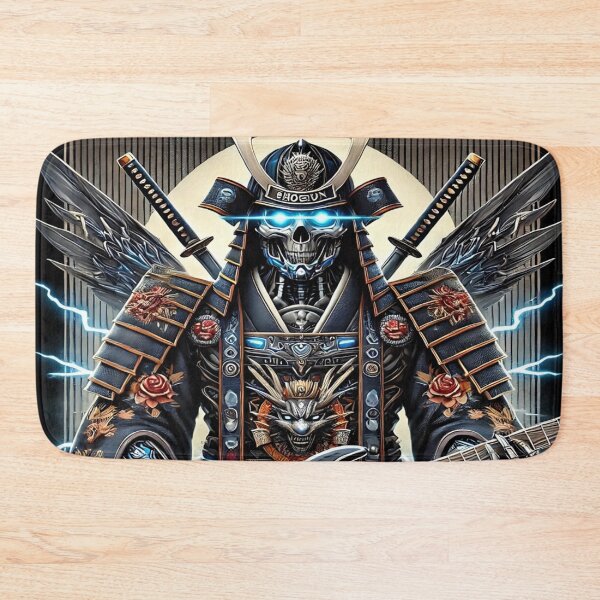 Item preview, Cyber Shogun Rockbot – The Ultimate Warrior of Power and Rebellion designed and sold by NeonBot_Shop.