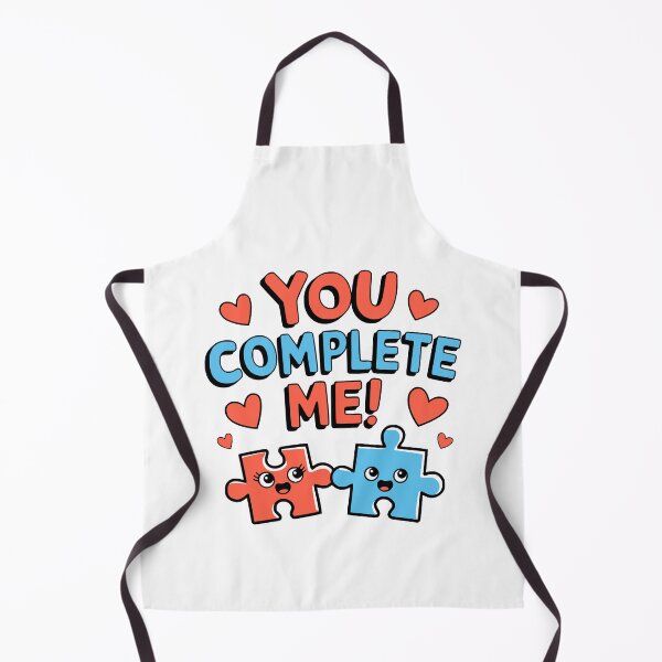 Item preview, You Complete Me! Funny Puzzle Love Puns designed and sold by PMCreative.