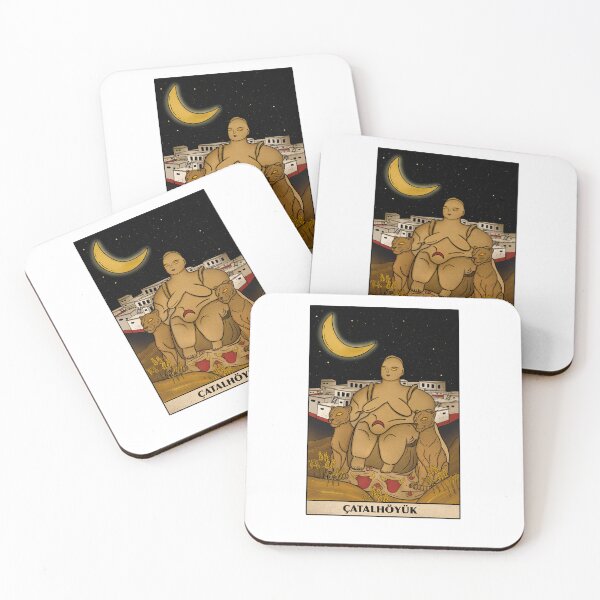 Item preview, Sitting Goddess of Çatalhöyük - Ancient Neolithic Art Inspired Illustration designed and sold by Ancient-Tales.