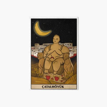 Vista previa del artículo con la obra «Diosa sentada de Çatalhöyük: ilustración inspirada en el arte neolítico antiguo», diseñado y vendido por Ancient-Tales.