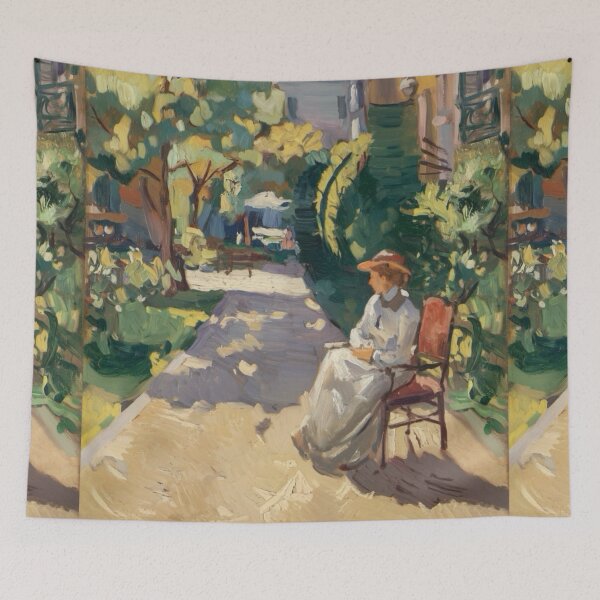Item preview, Sunlit French Garden Retreat – Impressionist Painting. Art By Carraann  designed and sold by CARRAANN.