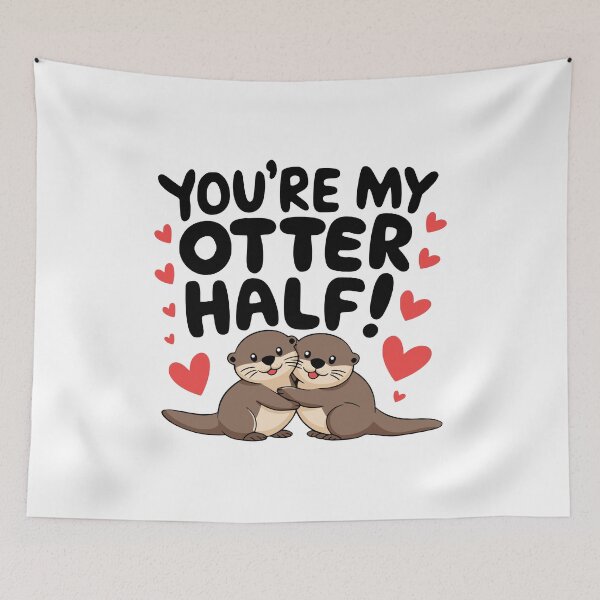 Item preview, You're My Otter Half! Cute Otter Love Puns designed and sold by PMCreative.