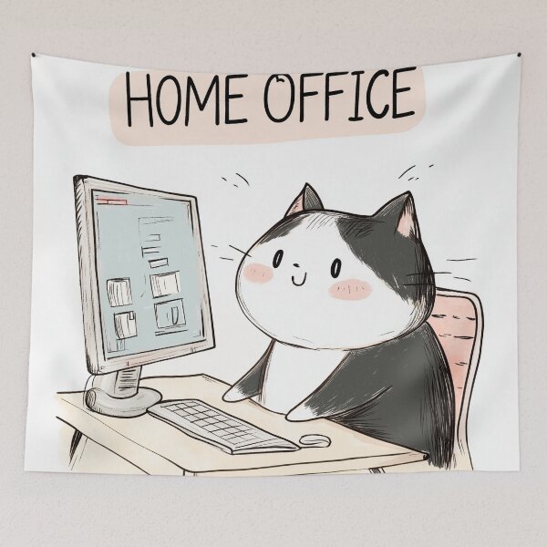 Item preview, Home Office Cat designed and sold by Rtymer.