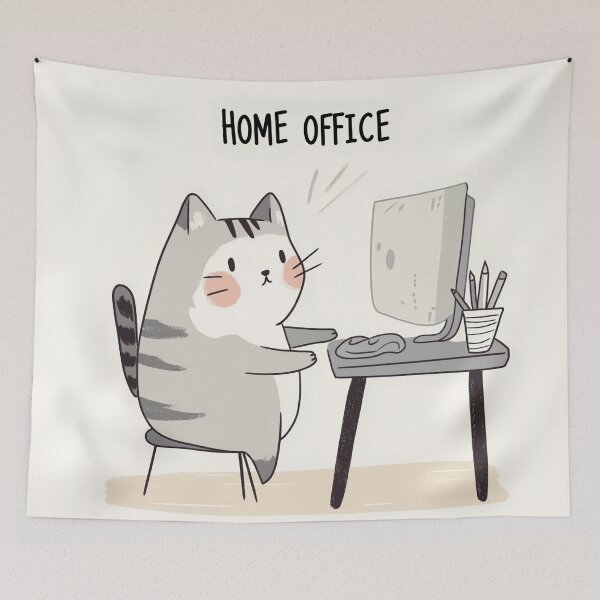 Item preview, Home Office Cat designed and sold by Rtymer.