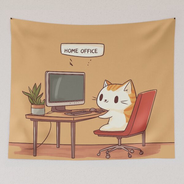 Item preview, Home Office Cat designed and sold by Rtymer.